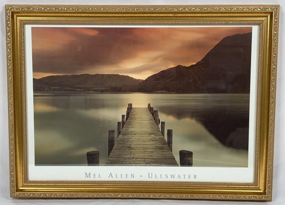 Mel Allen Ullswater Canvas Print Gold Ornate Frame 29.5x21.75 Ready to Hang